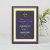 海軍および金ゴールド確認招待状 招待状 (スタンド正面)