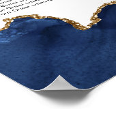 海軍および金ゴールド結婚ゲートの座席表 ポスター (角)