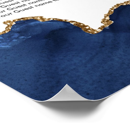 海軍および金ゴールド結婚ゲートの座席表 ポスター (角)