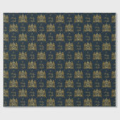 海軍および金ゴールドO神聖な夜3賢者 ラッピングペーパー (フラット)