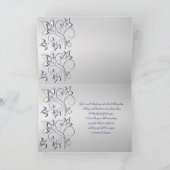 海軍および銀のサンキューカード サンキューカード (内部)