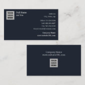 海軍および銀の名刺 名刺 (正面/裏面)