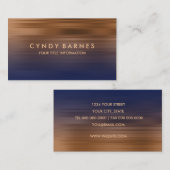 海軍および銅ストライプ製の名刺 名刺 (正面/裏面)