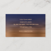 海軍および銅ストライプ製の名刺 名刺 (裏面)