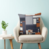 海軍および錆の世紀半ばのモダンパターン クッション (椅子)