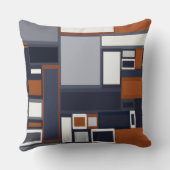 海軍および錆の世紀半ばのモダンパターン クッション (裏面)