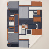 海軍および錆の世紀半ばのモダンパターン シェルパブランケット (正面)