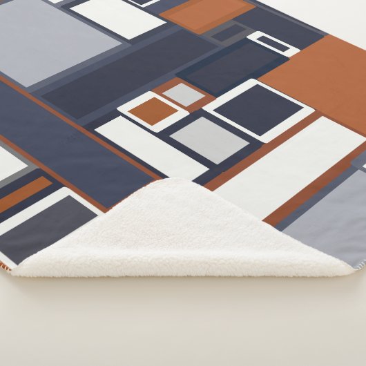 海軍および錆の世紀半ばのモダンパターン シェルパブランケット (3/4)