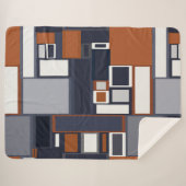 海軍および錆の世紀半ばのモダンパターン シェルパブランケット (正面(横))