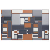 海軍および錆の世紀半ばのモダンパターン ファブリック (ファットクウォーター)
