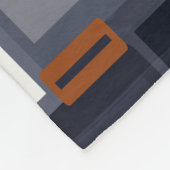 海軍および錆の世紀半ばのモダンパターン フリースブランケット (角)