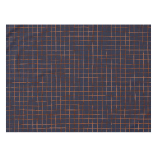 海軍および錆の糸パターン テーブルクロス (正面(横))