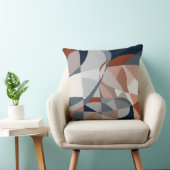 海軍および錆の(XIV)抽象芸術 クッション (椅子)