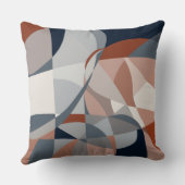 海軍および錆の(XIV)抽象芸術 クッション (裏面)