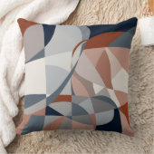 海軍および錆の(XIV)抽象芸術 クッション (ブランケット)