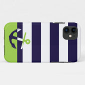 海軍かライムグリーンのいかり Case-Mate iPhoneケース (裏面(横))