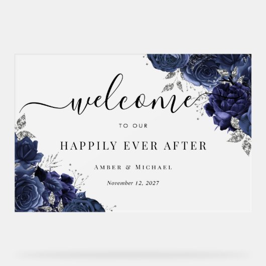 海軍がアクリルの印結婚象を受けて幸せに アクリルサイン (正面)