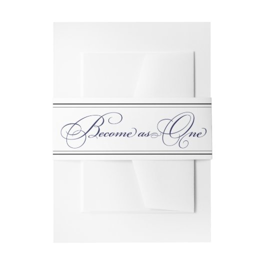 海軍がキリスト教の腹結婚帯の一人になる 招待状ベリーバンド (正面例)