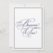 海軍が一つのキリスト教結婚式招待状になる 招待状 (裏面)