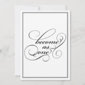 海軍が一つのキリスト教結婚式招待状になる 招待状 (裏面)