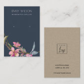 海軍さくらんぼ花フローライヤリング表示ロゴ 名刺 (正面/裏面)