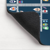 海軍で数々のなボートのドック マウスパッド (コーナー)