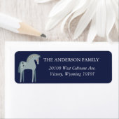 海軍とグレーダラクリスマスホース ラベル (インサイチュ)