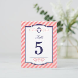 海軍とコーラルのテーブ航海のル番号カー結婚ド ポストカード
