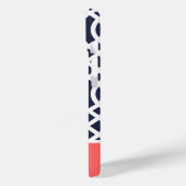 海軍とコーラルトレリス・モノグラム Case-Mate iPhoneケース (裏面 / 左)