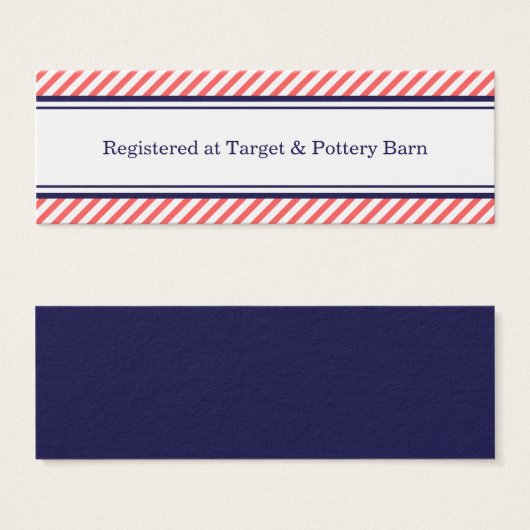 海軍とコーラル航海のの結婚挿入カード (正面&裏面)