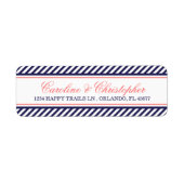 海軍とコー航海のル結婚の差出人住所 ラベル (正面)