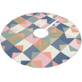 海軍とサンゴのスタイリッシュ可愛い幾何学模様 ブラッシュドポリエステルツリースカート (アングル)