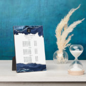 海軍とシルバーの瑪瑙の価格設定とサービス フォトプラーク (側面)