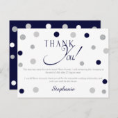 海軍とシルバーの退職サンキューカード ポストカード (正面/裏面)