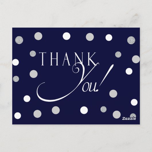 海軍とシルバーの退職サンキューカード ポストカード (裏面)