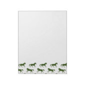 海軍とハンターの馬のギャロッピングのパターン ノートパッド (回転)