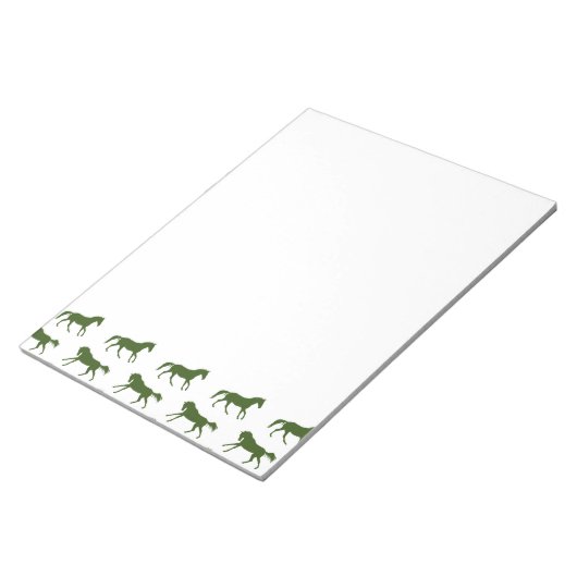 海軍とハンターの馬のギャロッピングのパターン ノートパッド (アングル)