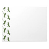 海軍とハンターの馬のギャロッピングのパターン ノートパッド (正面)