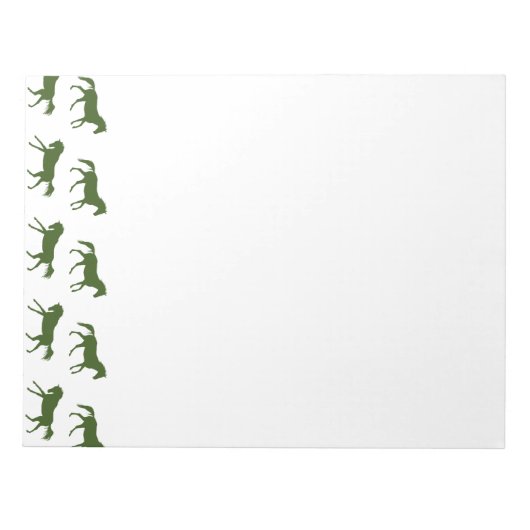 海軍とハンターの馬のギャロッピングのパターン ノートパッド (正面)