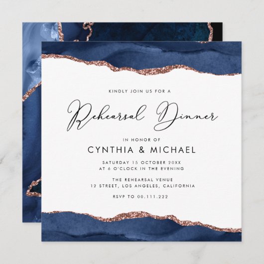 海軍とバラの金ゴールドアゲートリハーサル 招待状 (正面/裏面)