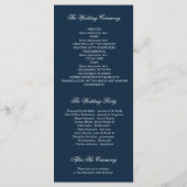 海軍とバラ金ゴールドグリッター結婚式 プログラム (裏面)