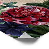 海軍とブルゴーニュの素朴フローラ結婚の歓迎 ポスター (角)