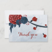 海軍とブルゴーニュの花の植物学 サンキューカード (正面)