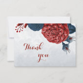 海軍とブルゴーニュの花の植物学 サンキューカード (正面)