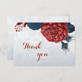 海軍とブルゴーニュの花の植物学 サンキューカード