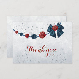 海軍とブルゴーニュの花の植物学 サンキューカード