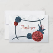 海軍とブルゴーニュの花の植物学 サンキューカード (正面)