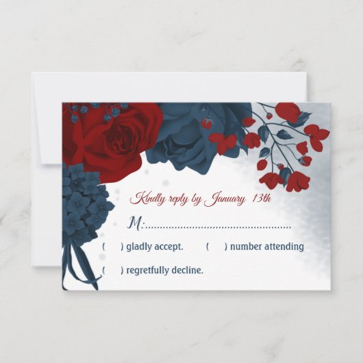 海軍とブルゴーニュの花の植物学 出欠カード (正面)