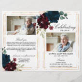 海軍とブルゴーニュの葬儀プログラム |サービスの順序 (正面)