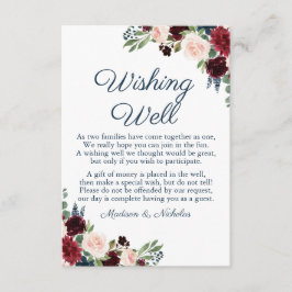 海軍とマルサラフローラ結婚の願い井戸のカード エンクロージャーカード